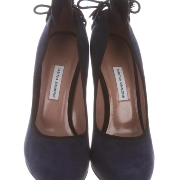 TABITHA SIMMONS Suede Wedge Pumps Size: 8.5 - Picture 3 of 5